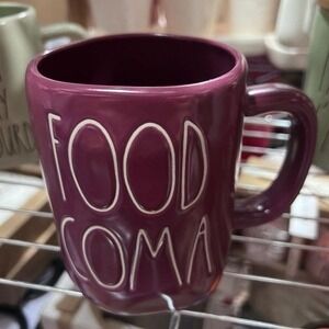 Rae Dunn Maroon Food coma mug‎